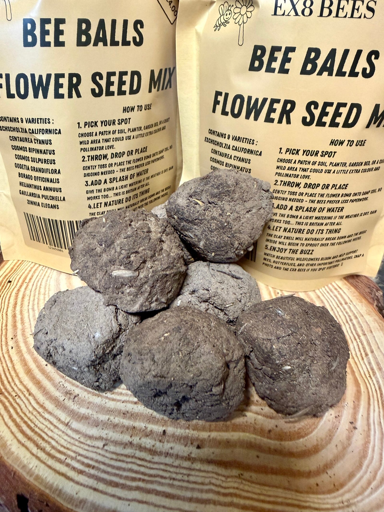 Bee & Butterfly Wildflower Bombs – 6 Huge Seed Bombs - Image 2